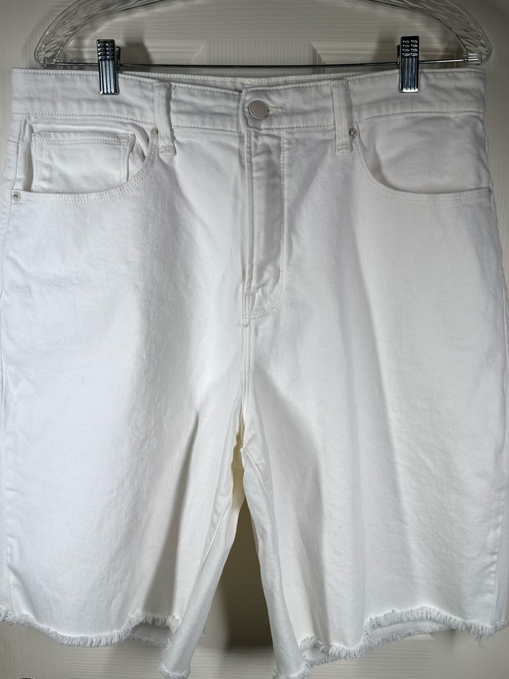 Good American White Bermuda Shorts